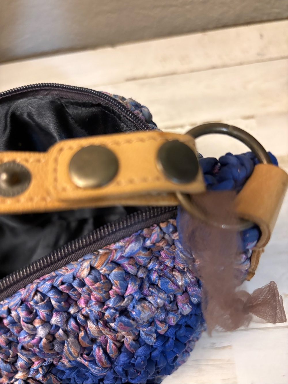 Vintage Chan Luu Crocheted Silk Hobo Bag- One of a Kind With Original Tag - Picture 5 of 7